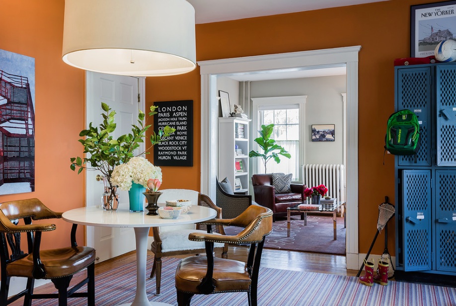 orange-dining-room