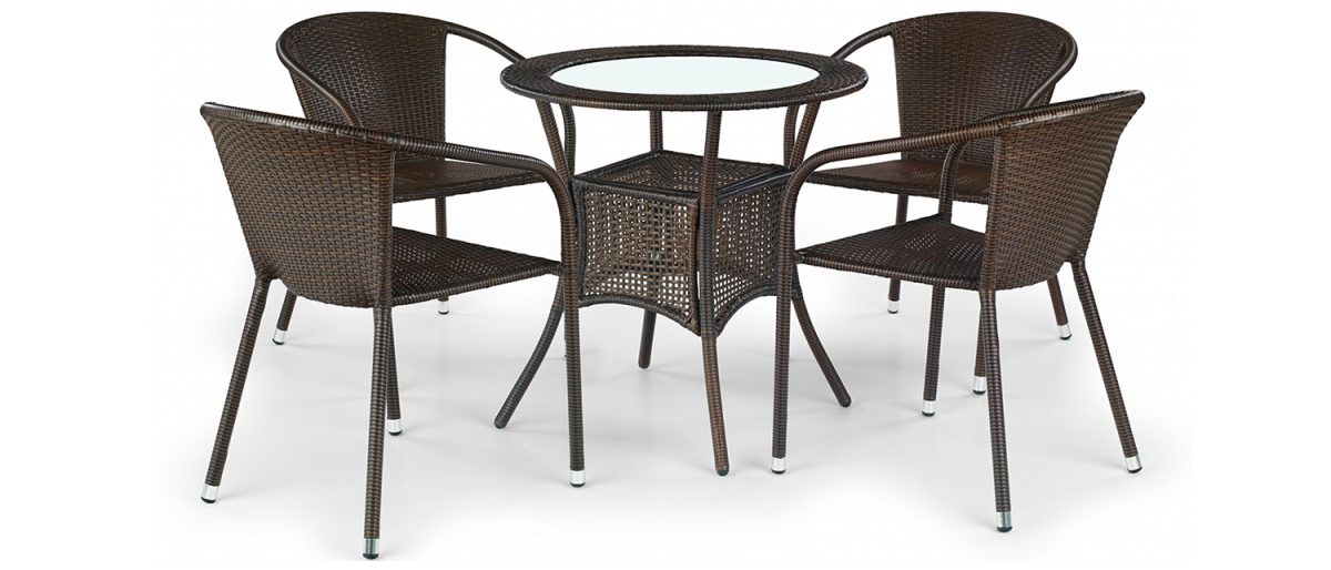 mobilier din aluminiu si rattan